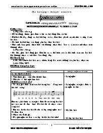 Giáo án Âm nhạc Lớp 3 - Tiết 22: Ôn bài hát "Cùng múa hát dưới trăng". Giới thiệu khuông nhạc và khóa Son - Đoàn Thị Thu Phương