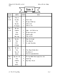 Giáo án Lớp 3 - Tuần 3 - Năm học 2009-2010 - 