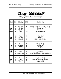 Giáo án Buổi sáng Lớp 3 - Tuần 15 - Hoàng Thị Thu Hiền