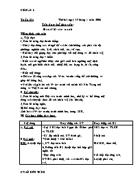 Giáo án Lớp 3 - Tuần 31-35 - Năm học 2005-200