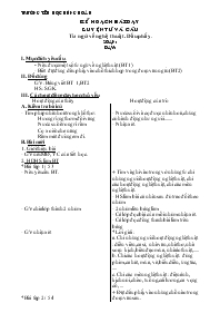 Giáo án Luyện từ và câu Lớp 3 - Bài: Từ ngữ v