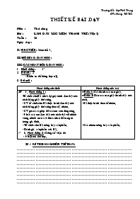 Giáo án Thủ công lớp 2 - Bài: Làm dây xúc xích trang trí (tiết 2)