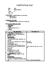 Giáo án Toán lớp 2 - Bài: Bảng chia 5