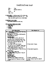 Giáo án Toán lớp 2 - Tuần 20 - Bài: Bảng nhân