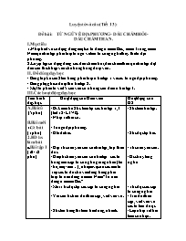 Giáo án Luyện từ và câu 3 tiết 13: Từ ngữ về 