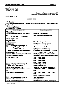 Giáo án lớp 3 - Tuần 21 - Trường Tiểu học Bình Dương