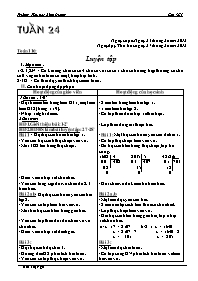 Giáo án lớp 3 - Tuần 24 - Trường Tiểu học Bình Dương