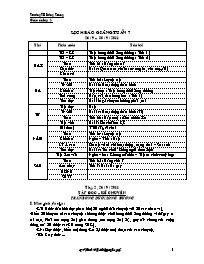Giáo án Lớp 3 Tuần 7 - Trường TH Bông Trang