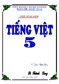 Giáo án Tiếng Việt 5 tuần 1 - Trường tiểu học
