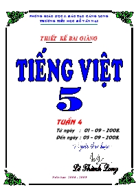 Giáo án Tiếng Việt 5 tuần 4 - Trường tiểu học