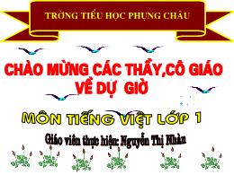 Bài giảng Tiếng Việt 1 Bài 34: ui ưi