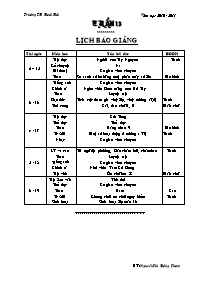Giáo án Lớp 3 Tuần 13 - Trường TH Hoài Hải