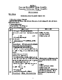 Giáo án lớp 3 Tuần 17 năm học 2011