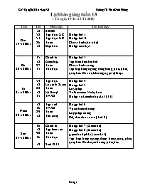 Giáo án Lớp 3 - Tuần 18 - Trường Tiểu học Phan Đình Phùng