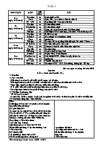 Giáo án lớp 3 Tuần học 1 năm 2010