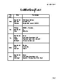 Giáo án môn học Lớp 1- Tuần 7