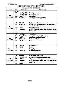Giáo án Lớp 3 - Tuần 24 - Trường tiểu học Phan Đình Phùng