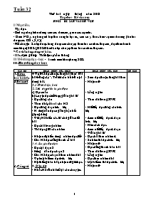 Giáo án tổng hợp Tuần 32 - Lớp 3 năm 2012