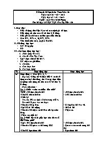 Giáo án tổng hợp Tuần học thứ 26 - Lớp 3 năm học 2012